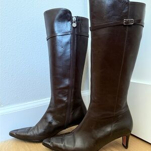 Heeled leather Escada boots in v good condition